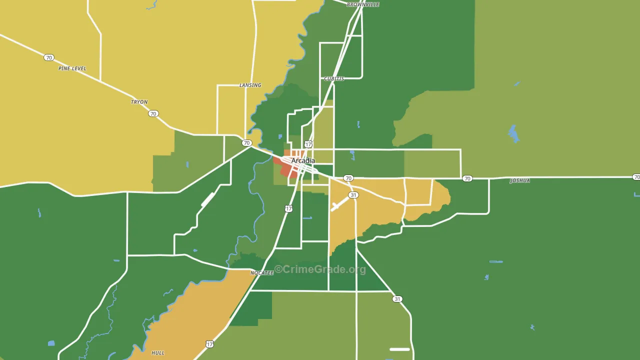 34266, FL Map of Drug-Related Crime Rates