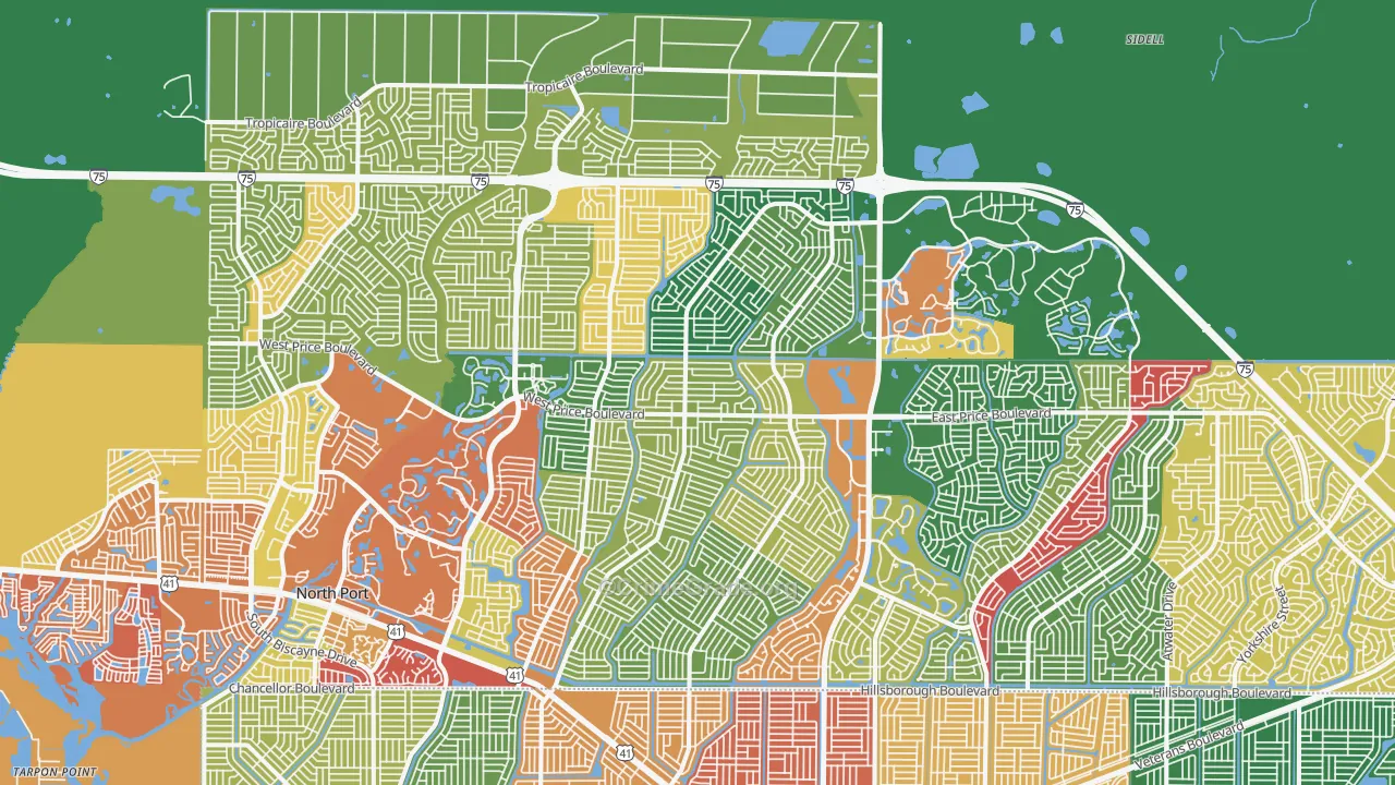 34286, FL Map of Drug-Related Crime Rates