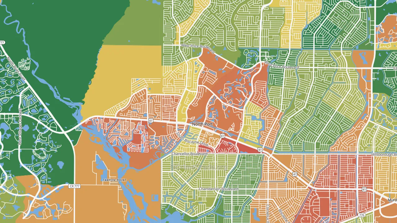 34287, FL Map of Drug-Related Crime Rates