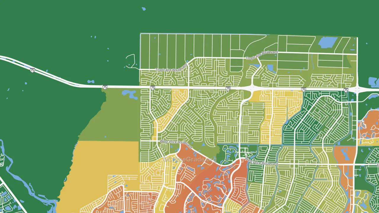 34291, FL Map of Drug-Related Crime Rates