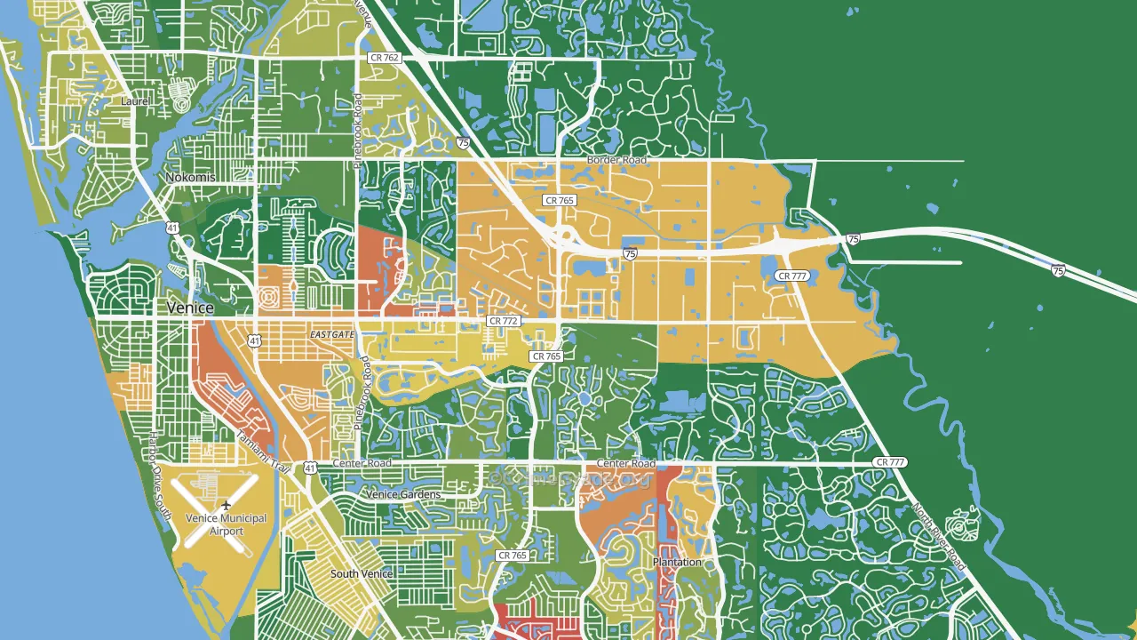 34292, FL Map of Drug-Related Crime Rates