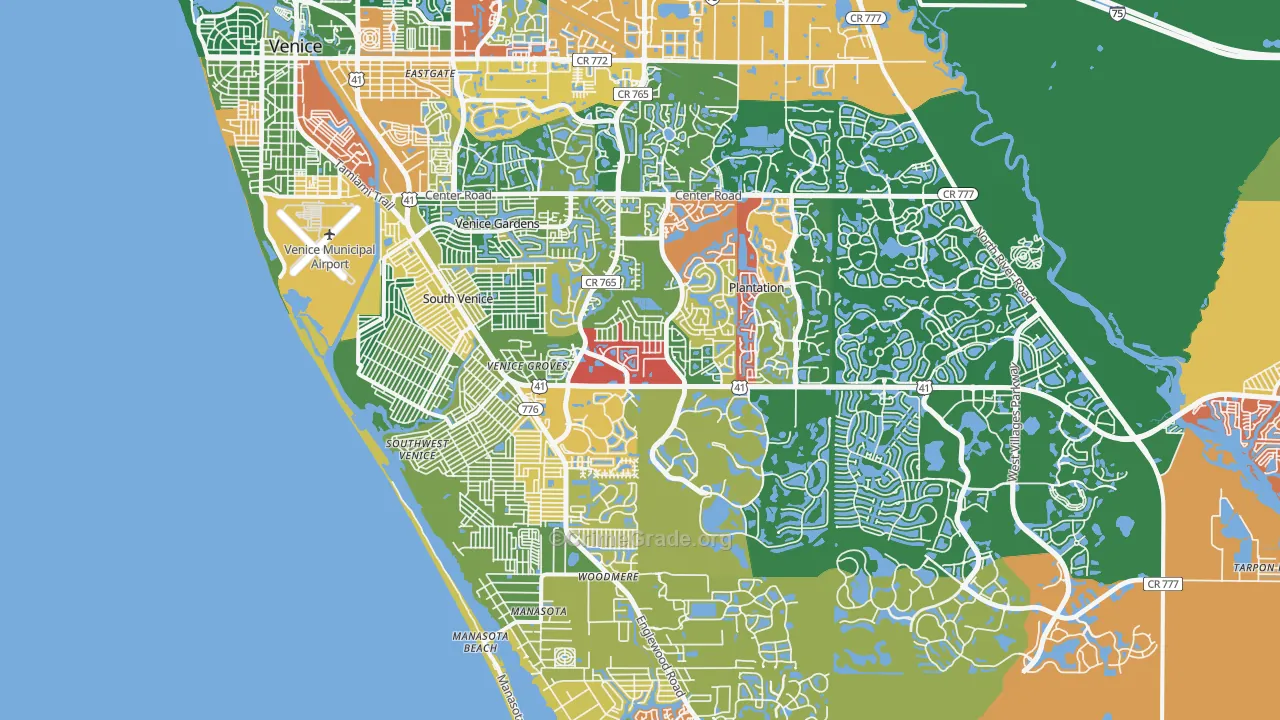 34293, FL Map of Drug-Related Crime Rates