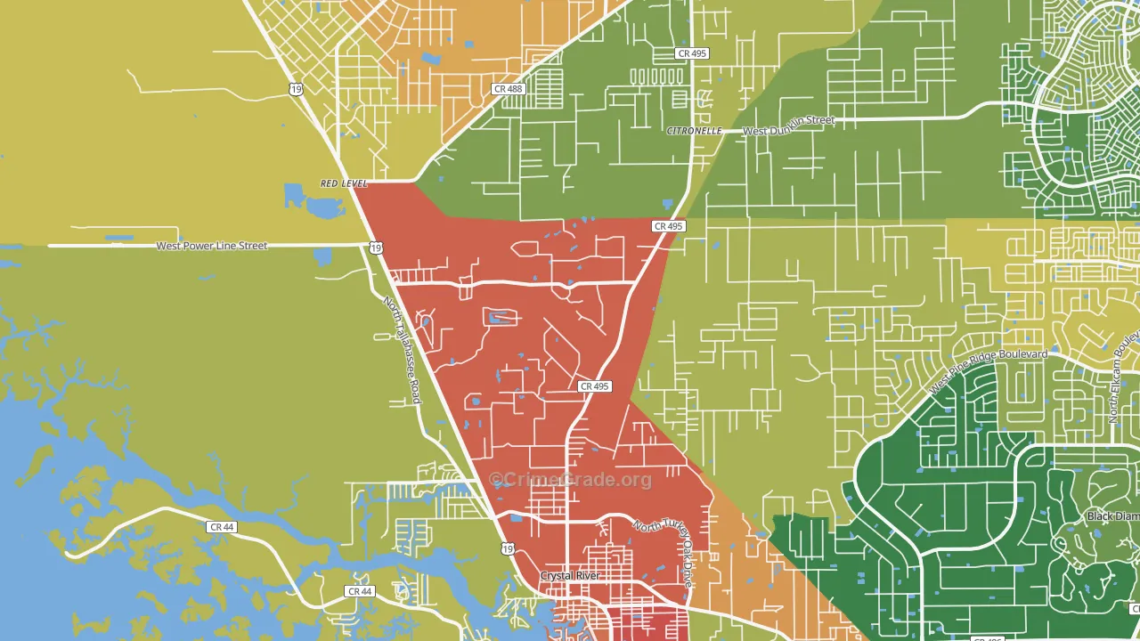 34428, FL Map of Drug-Related Crime Rates