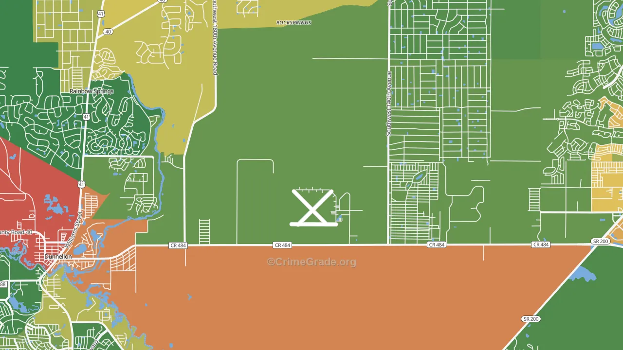 34432, FL Map of Drug-Related Crime Rates