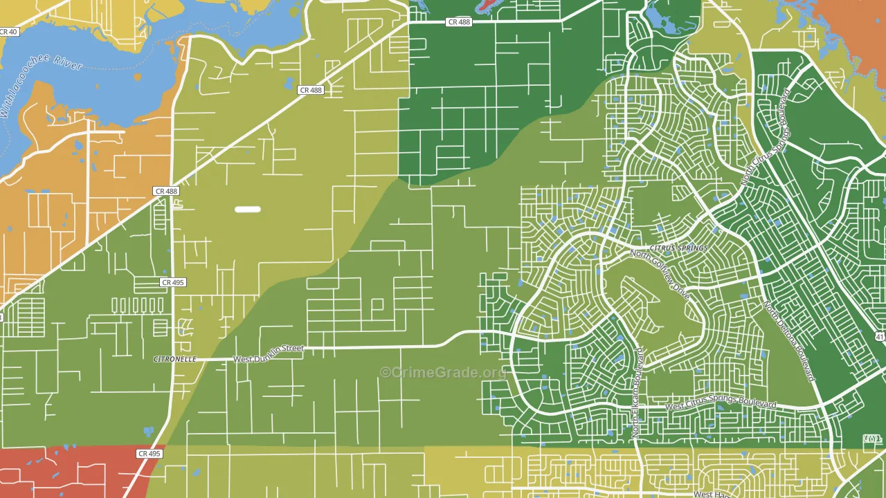 34433, FL Map of Drug-Related Crime Rates