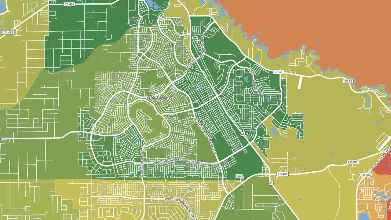 34434, FL Map of Drug-Related Crime Rates