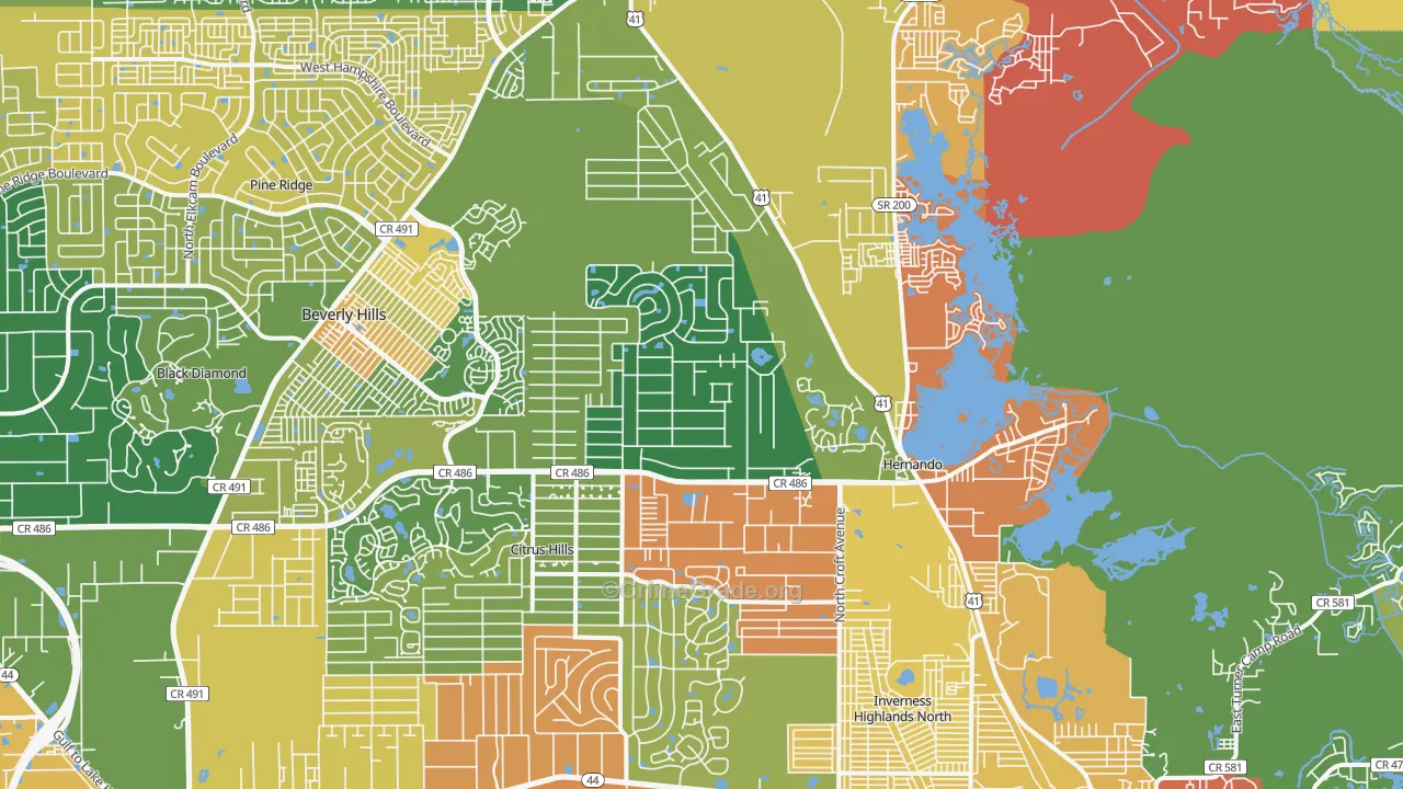 34442, FL Map of Drug-Related Crime Rates