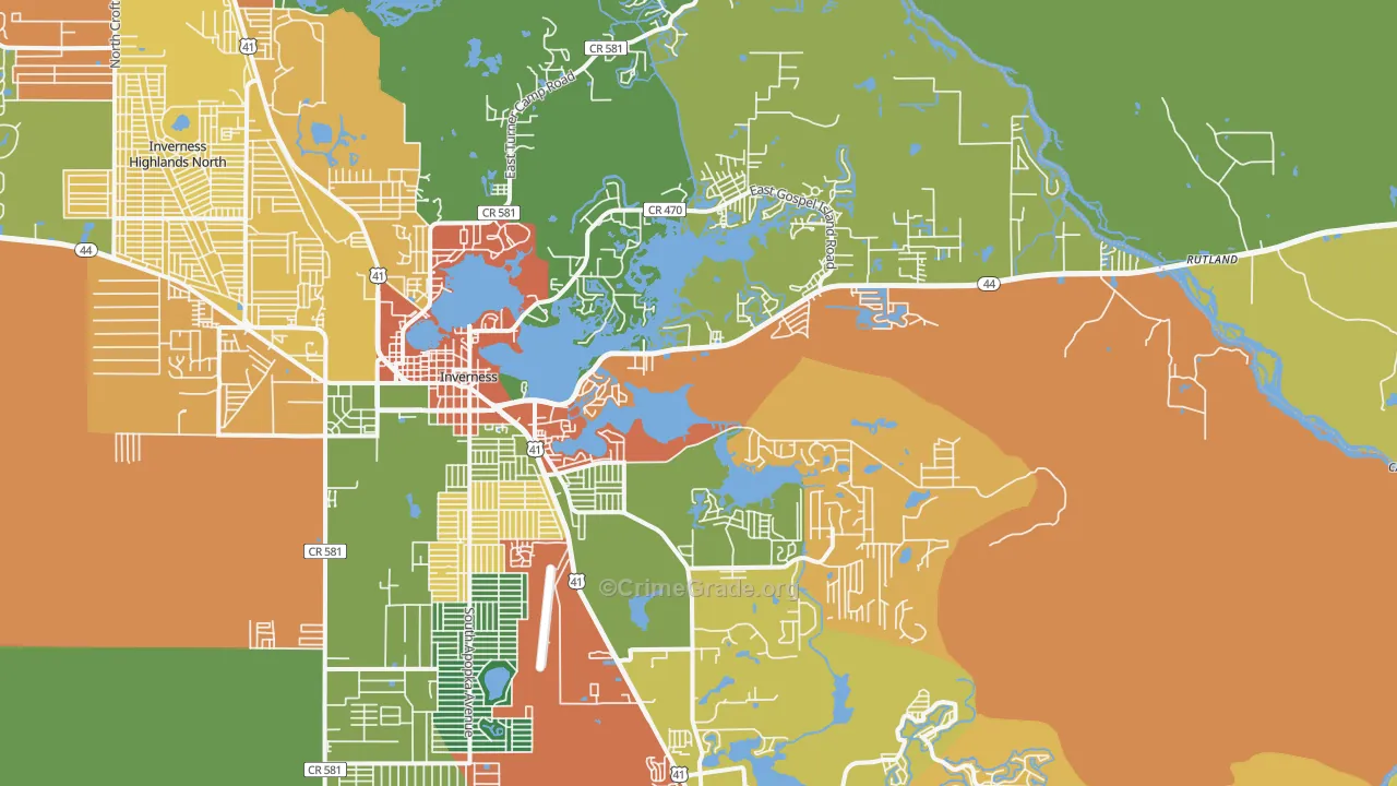 34450, FL Map of Drug-Related Crime Rates
