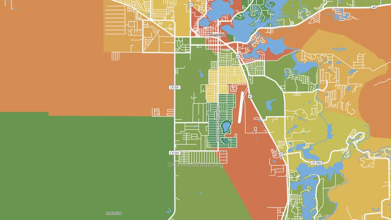 34452, FL Map of Drug-Related Crime Rates