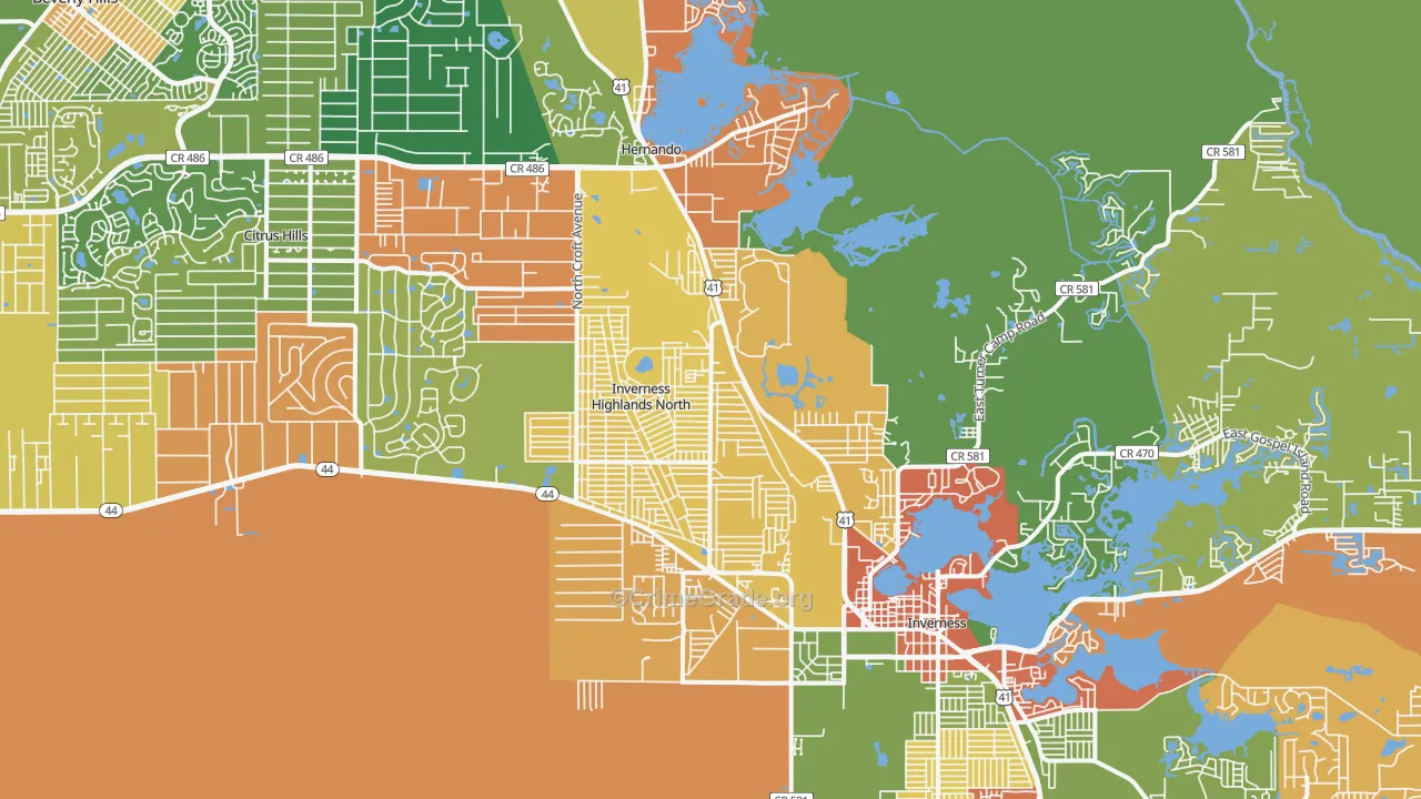34453, FL Map of Drug-Related Crime Rates