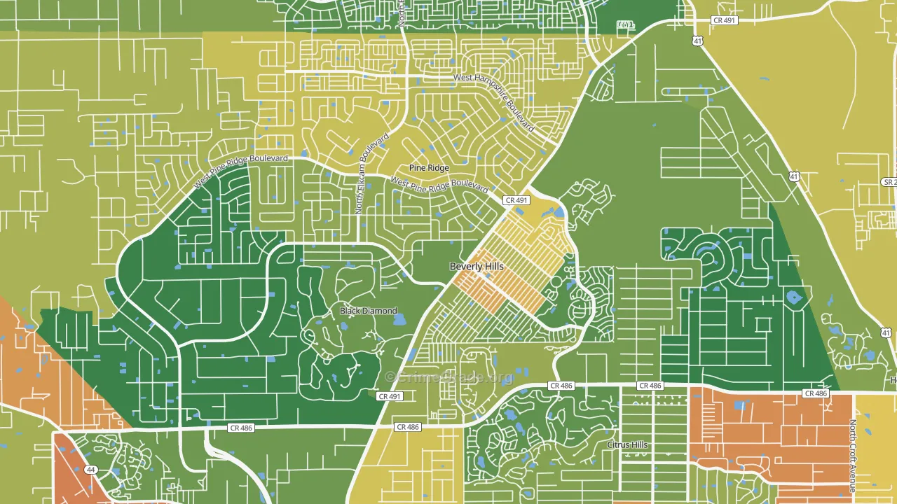 34465, FL Map of Drug-Related Crime Rates