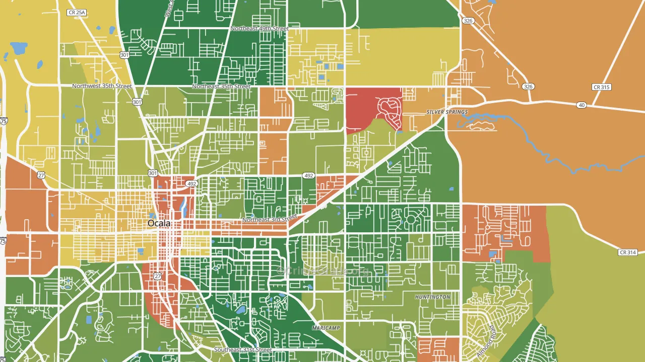 34470, FL Map of Drug-Related Crime Rates