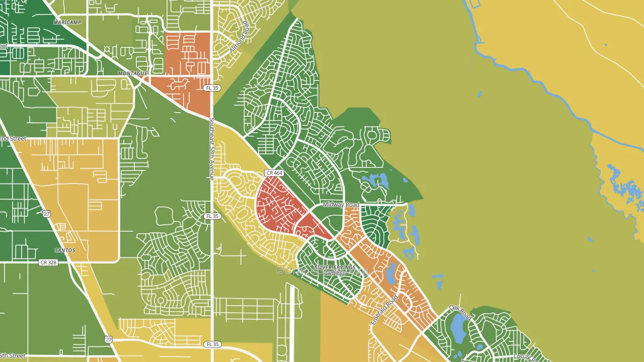 34472, FL Map of Drug-Related Crime Rates
