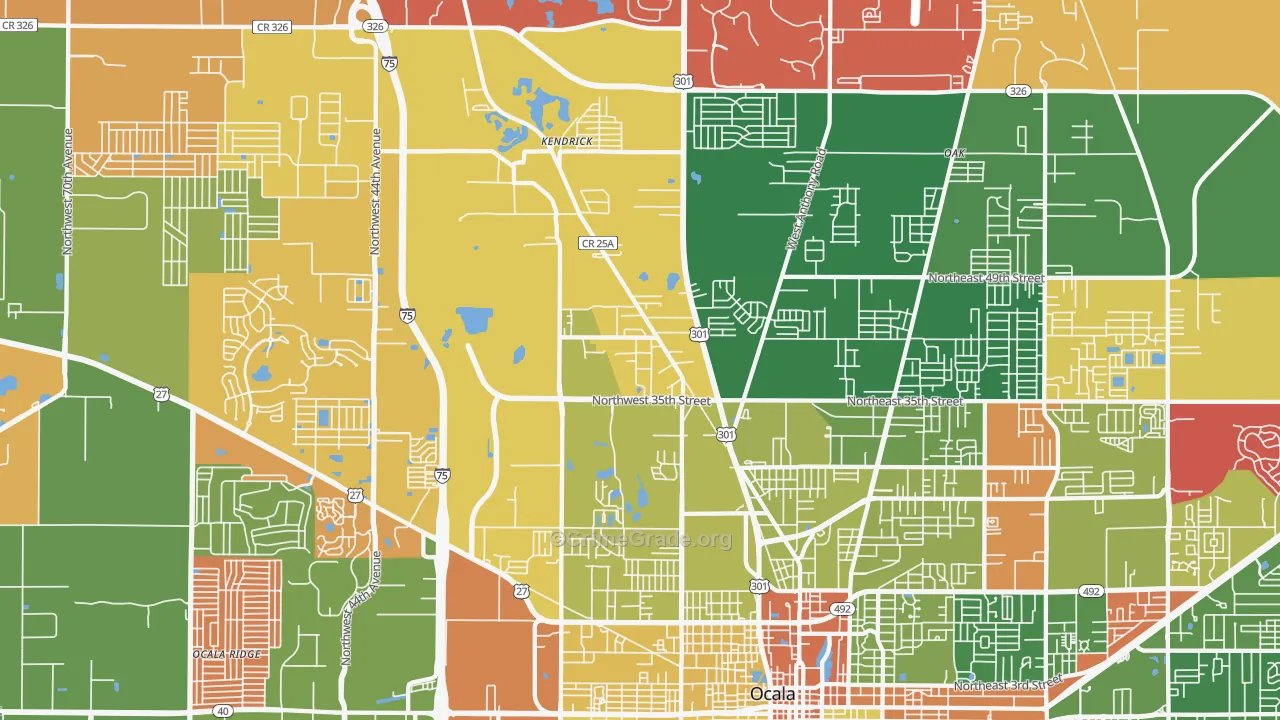 34475, FL Map of Drug-Related Crime Rates