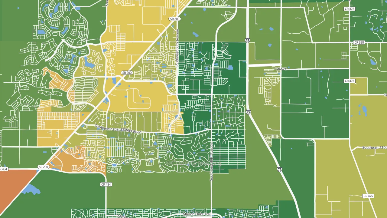 34476, FL Map of Drug-Related Crime Rates