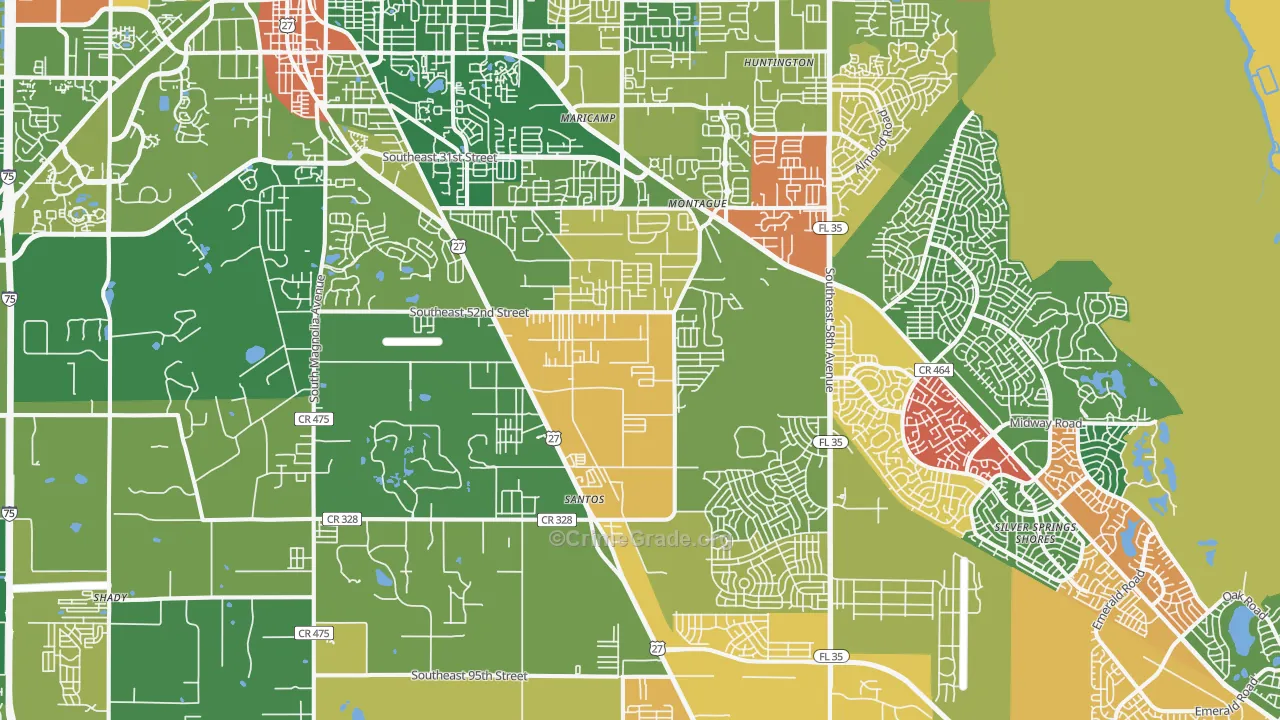 34480, FL Map of Drug-Related Crime Rates