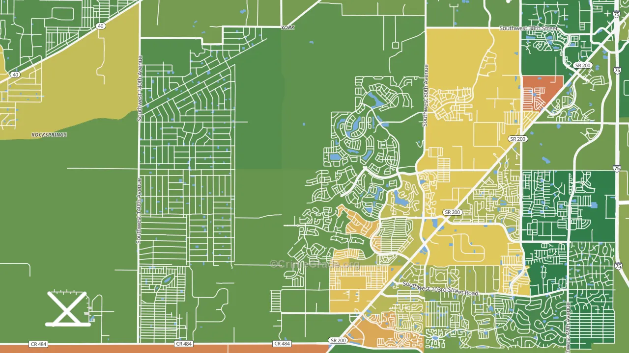 34481, FL Map of Drug-Related Crime Rates