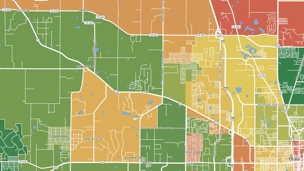 34482, FL Map of Drug-Related Crime Rates