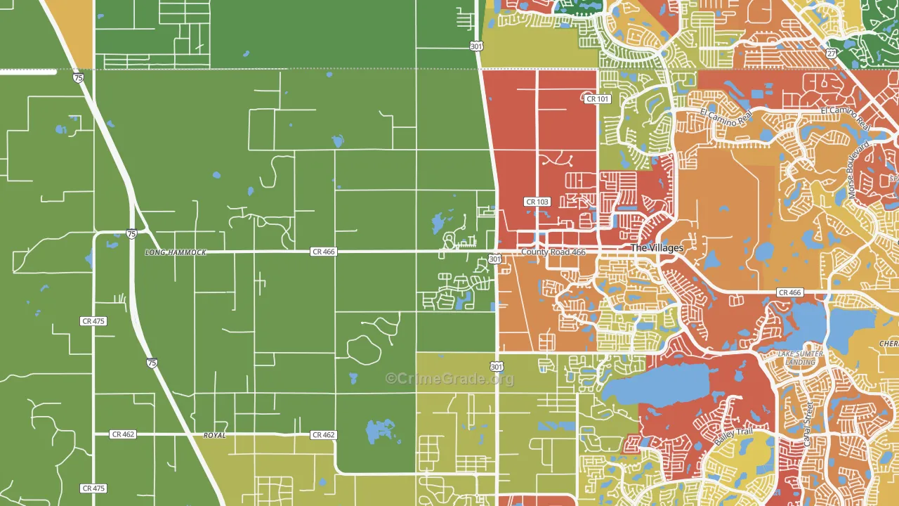 34484, FL Map of Drug-Related Crime Rates