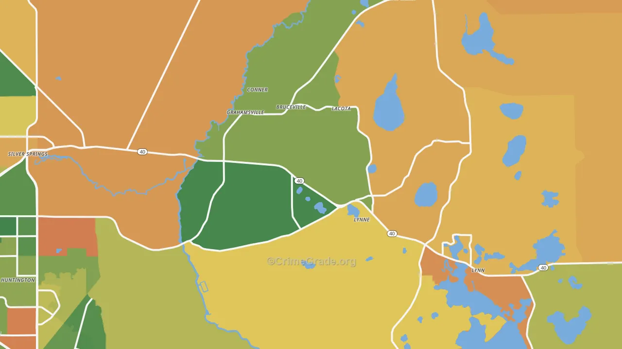 34488, FL Map of Drug-Related Crime Rates