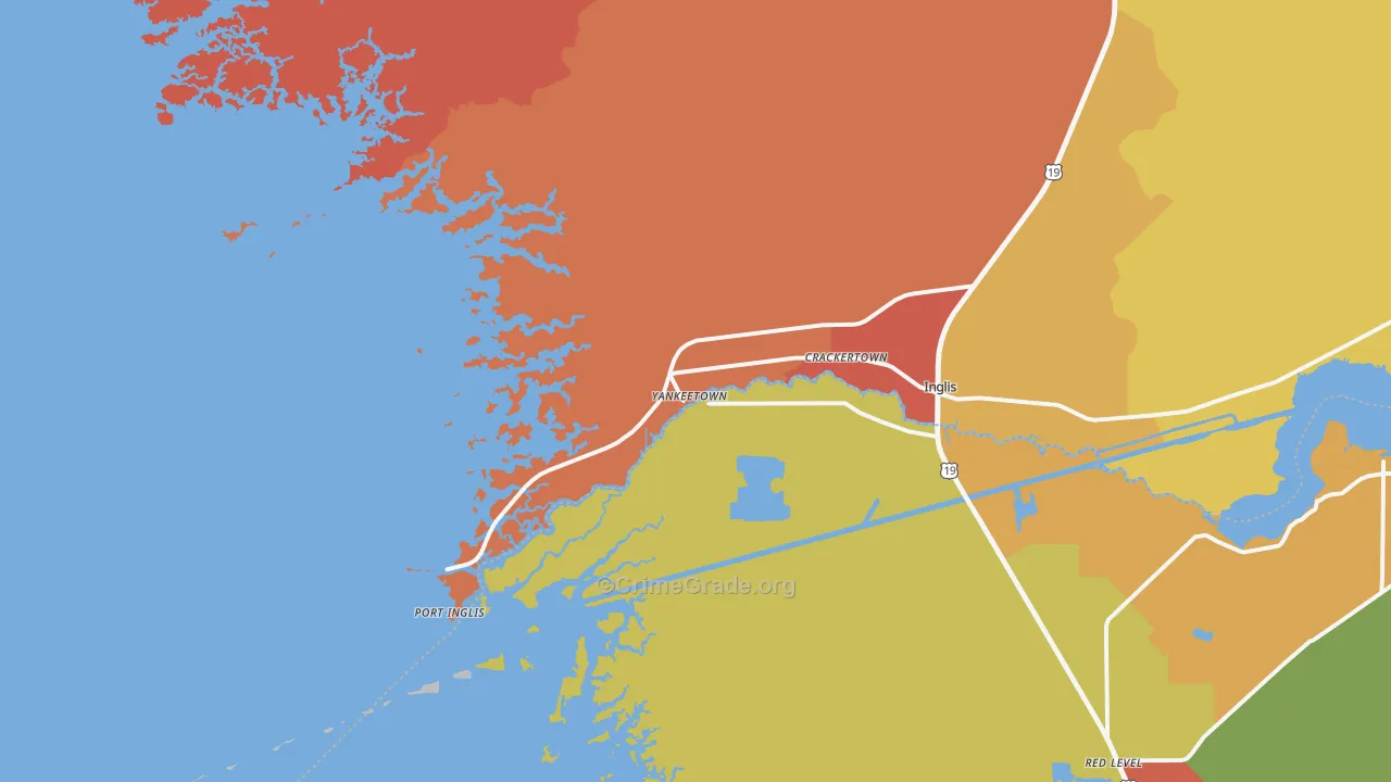 34498, FL Map of Drug-Related Crime Rates