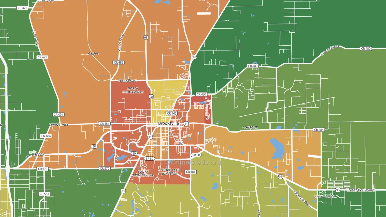 34601, FL Map of Drug-Related Crime Rates