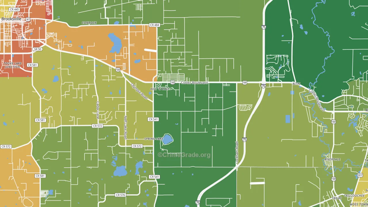 34602, FL Map of Drug-Related Crime Rates