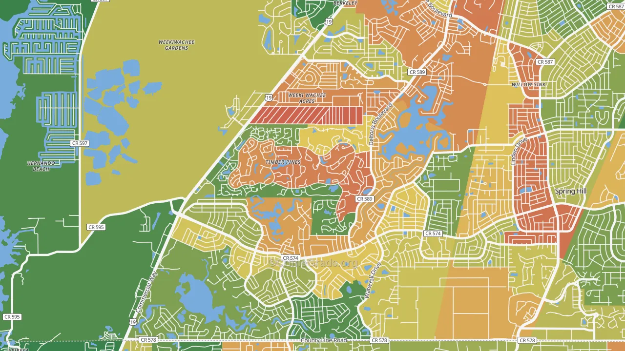 34606, FL Map of Drug-Related Crime Rates