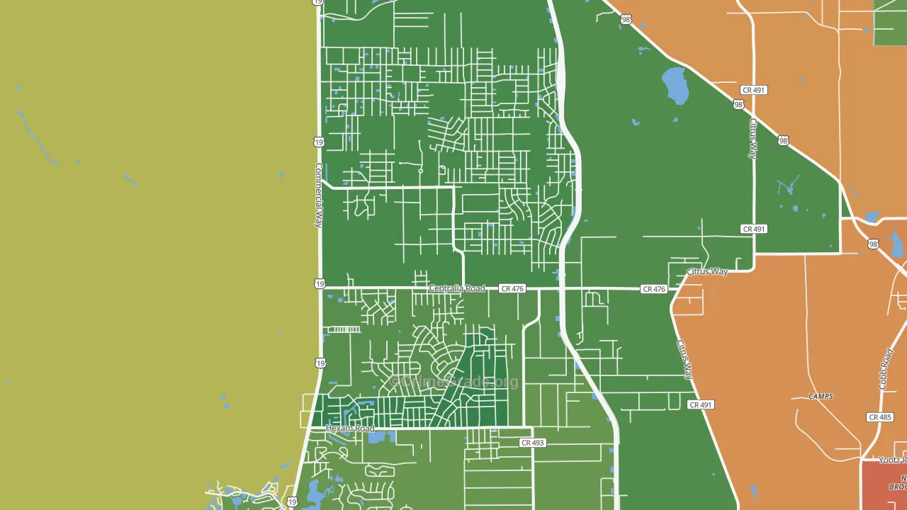 34614, FL Map of Drug-Related Crime Rates