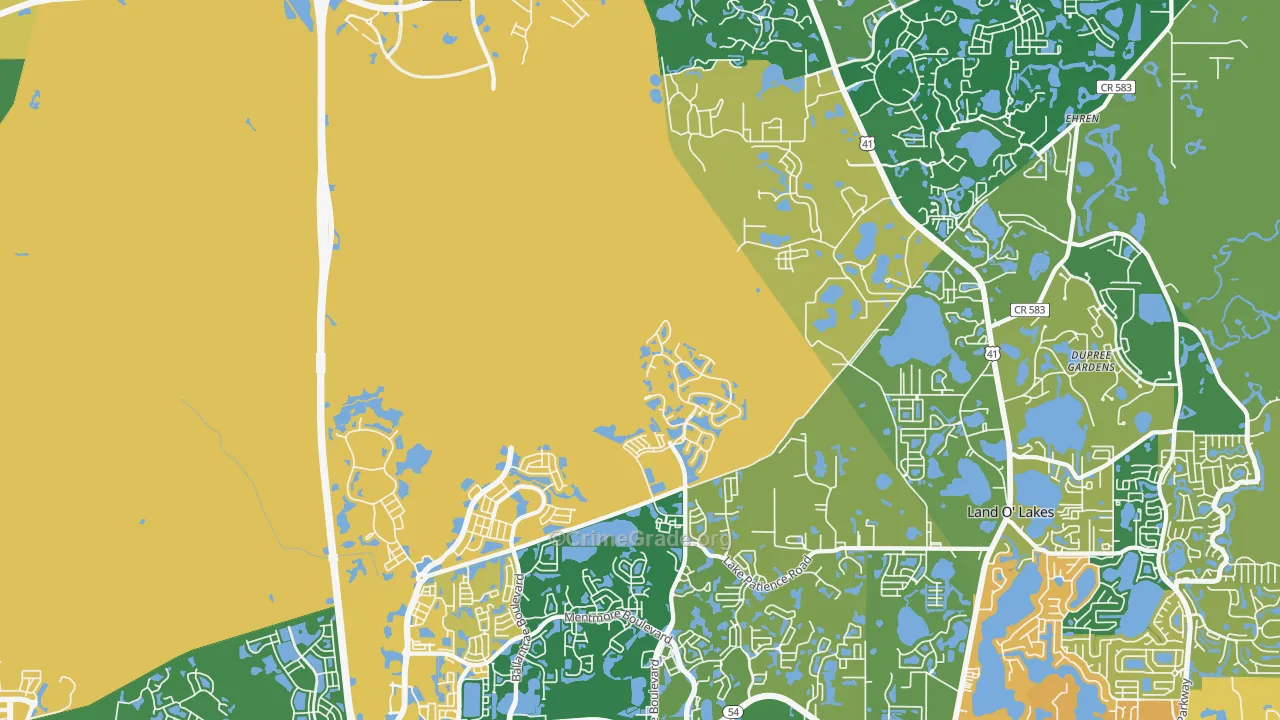 34638, FL Map of Drug-Related Crime Rates