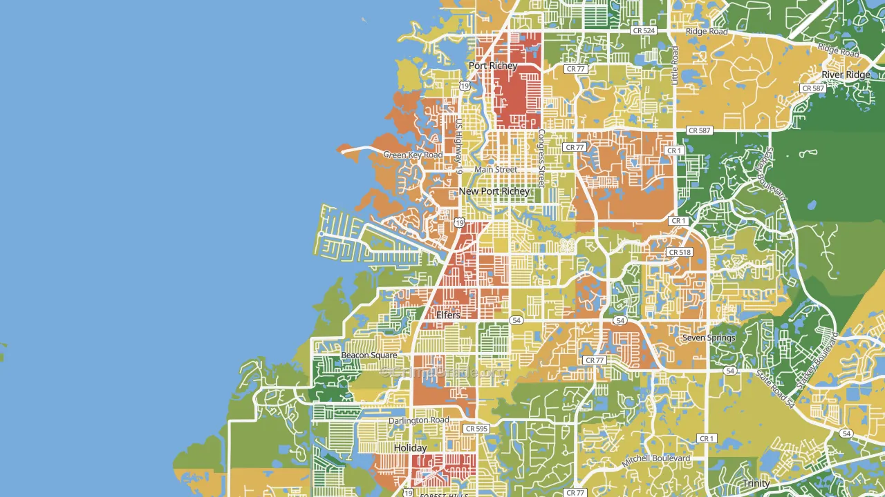 34652, FL Map of Drug-Related Crime Rates