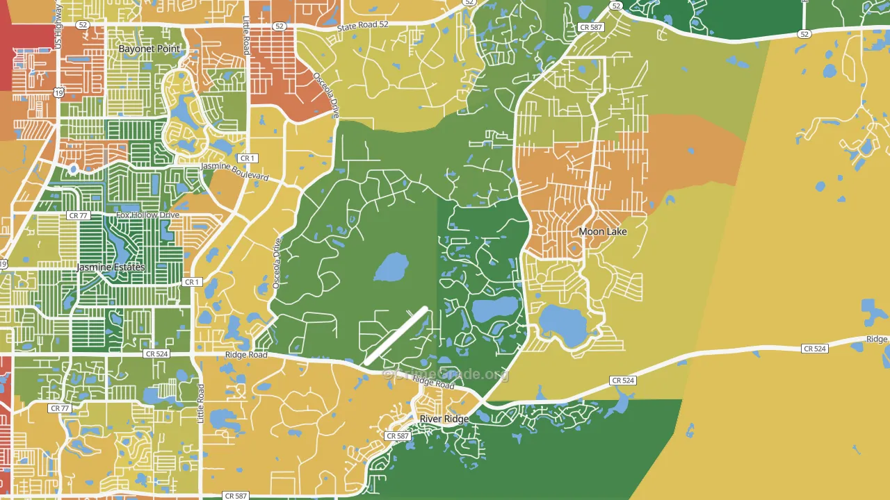 34654, FL Map of Drug-Related Crime Rates