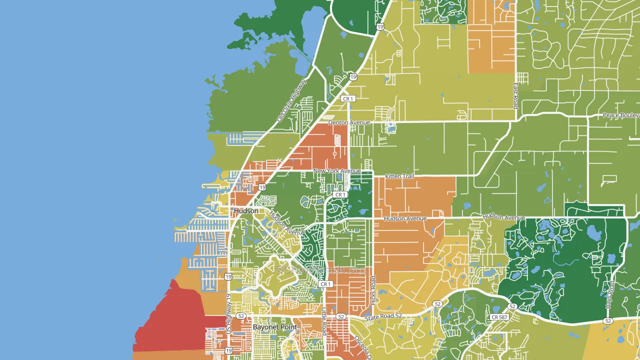 34667, FL Map of Drug-Related Crime Rates