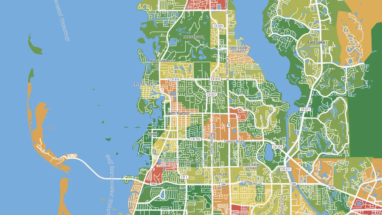 34683, FL Map of Drug-Related Crime Rates