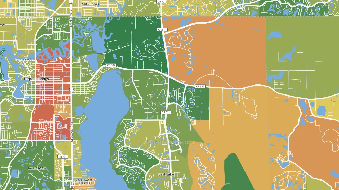 34688, FL Map of Drug-Related Crime Rates