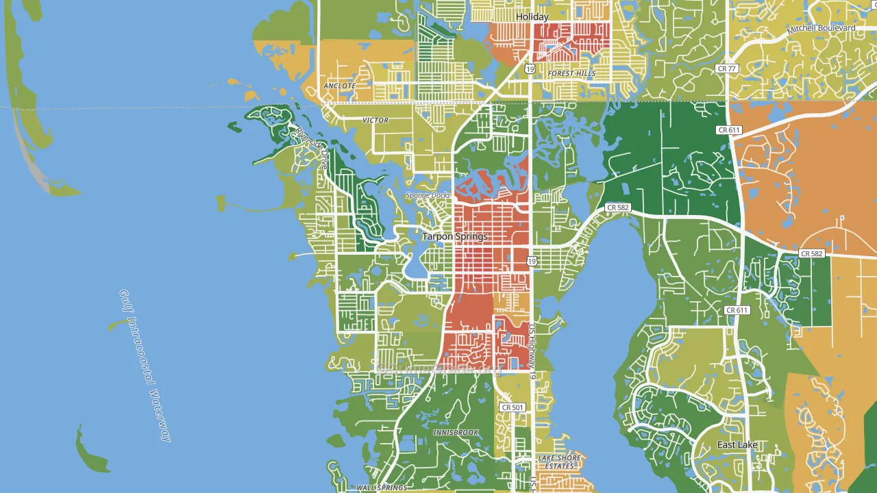 34689, FL Map of Drug-Related Crime Rates
