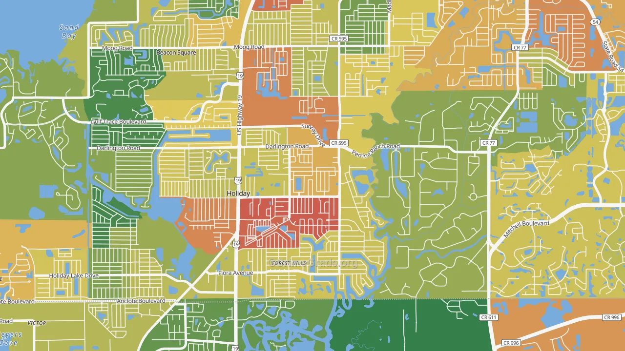 34690, FL Map of Drug-Related Crime Rates