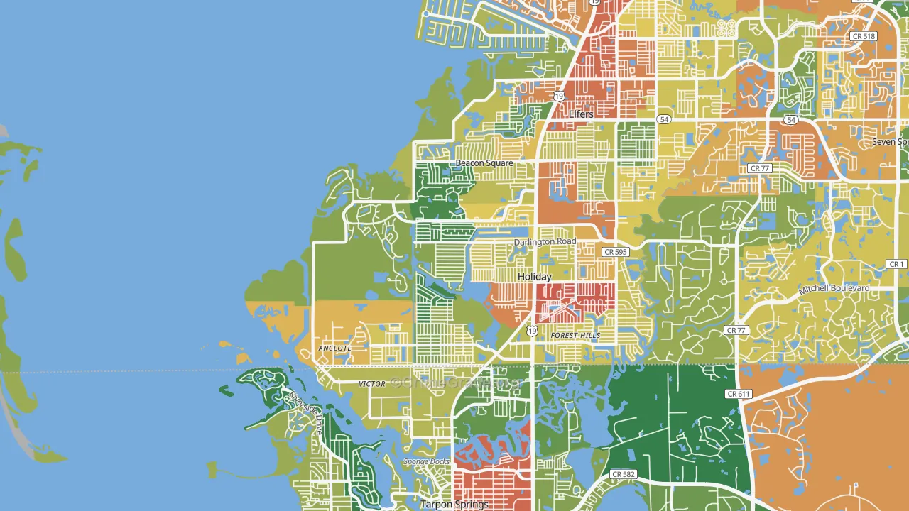 34691, FL Map of Drug-Related Crime Rates