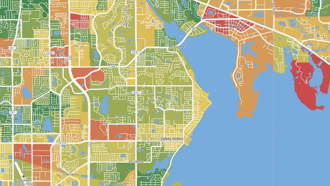 34695, FL Map of Drug-Related Crime Rates