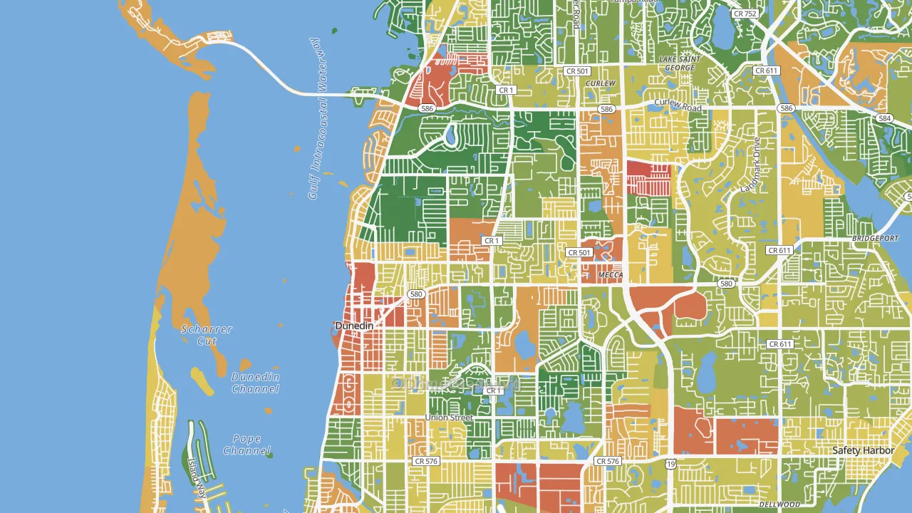 34698, FL Map of Drug-Related Crime Rates