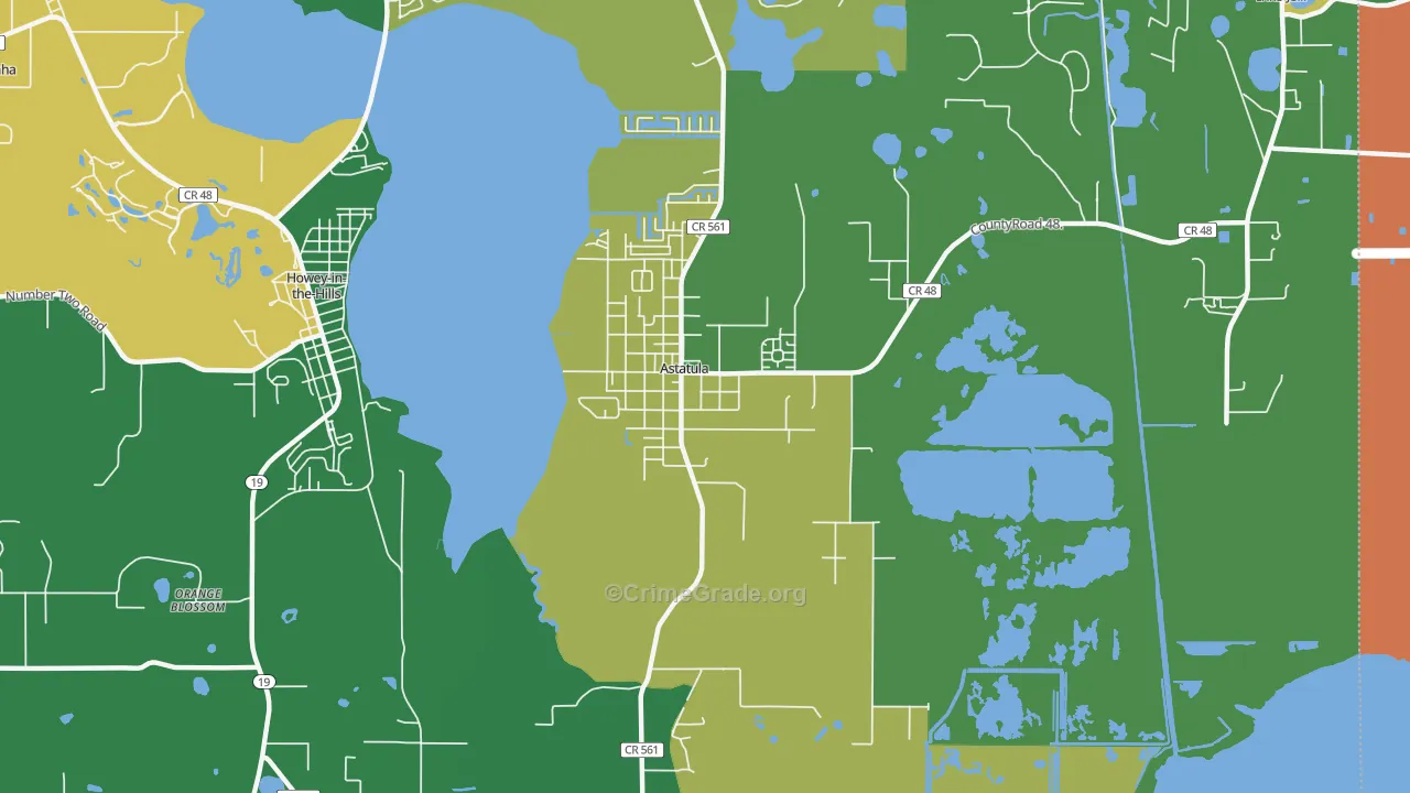 34705, FL Map of Drug-Related Crime Rates