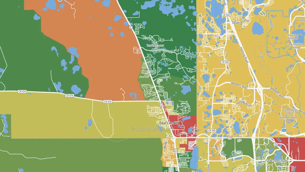 34714, FL Map of Drug-Related Crime Rates