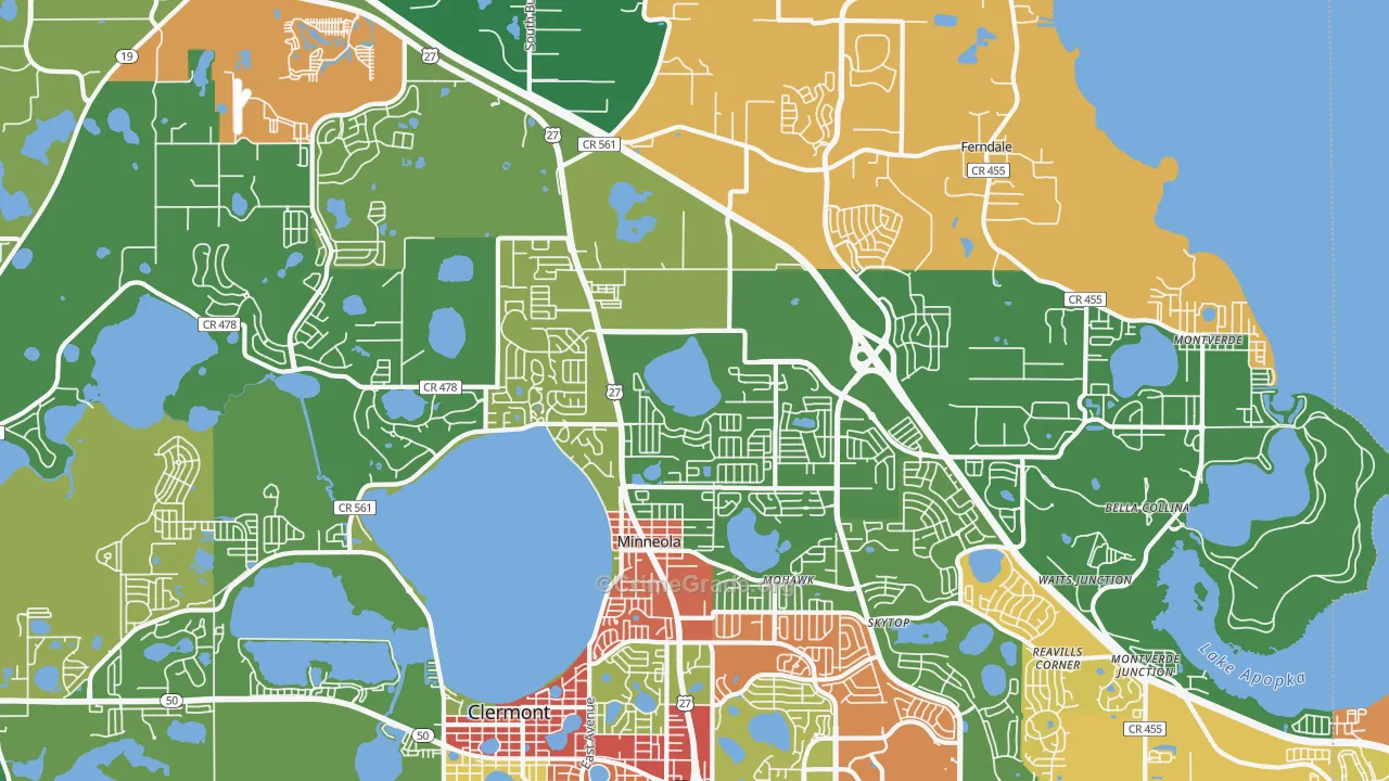 34715, FL Map of Drug-Related Crime Rates