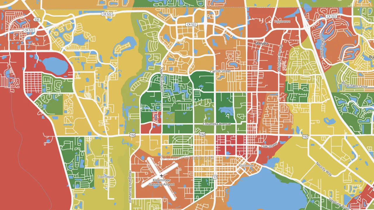 34741, FL Map of Drug-Related Crime Rates
