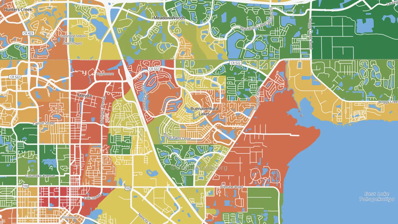 34743, FL Map of Drug-Related Crime Rates