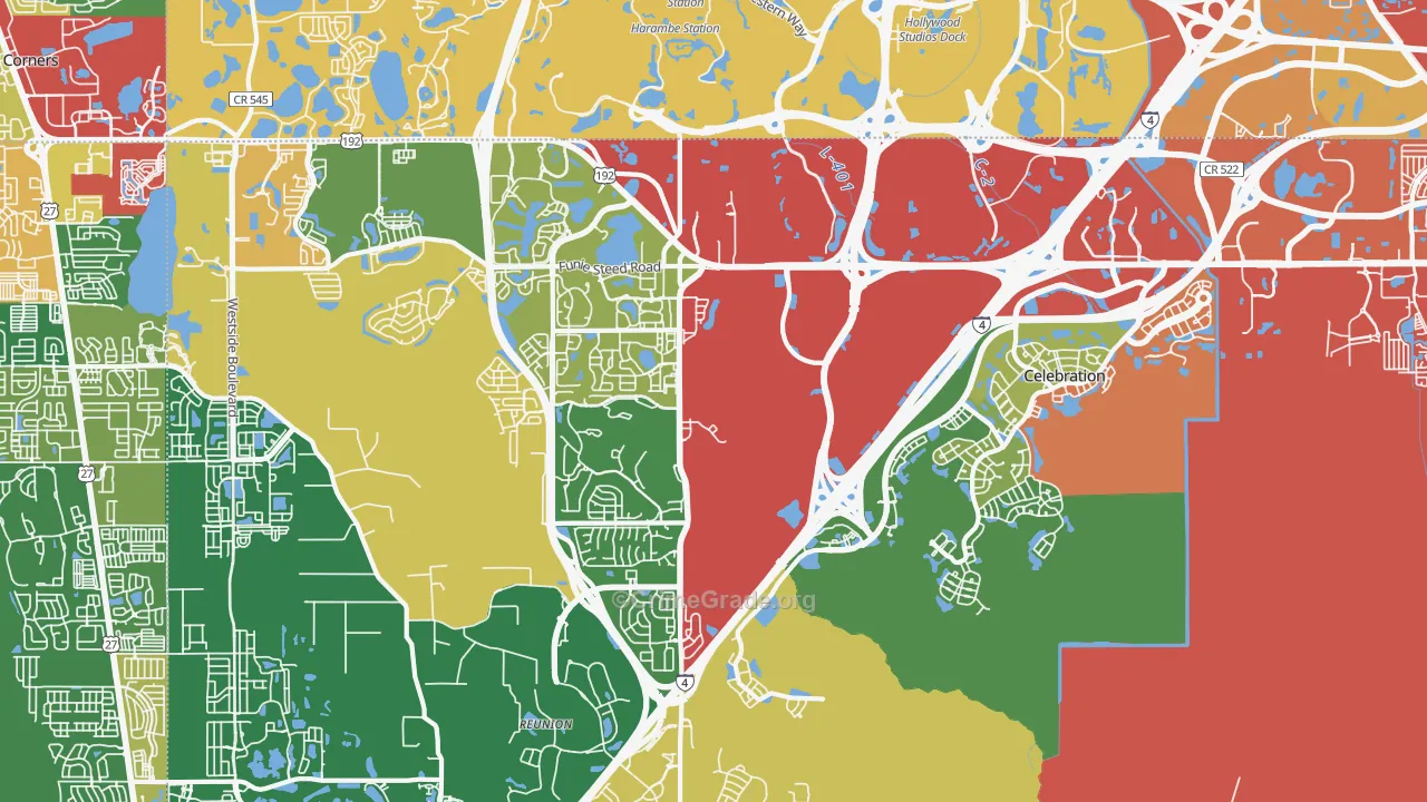 34747, FL Map of Drug-Related Crime Rates