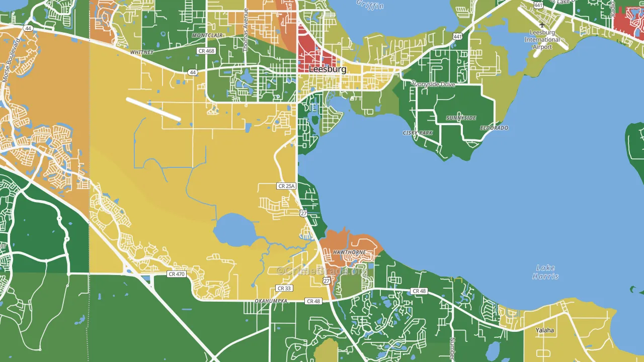 34748, FL Map of Drug-Related Crime Rates