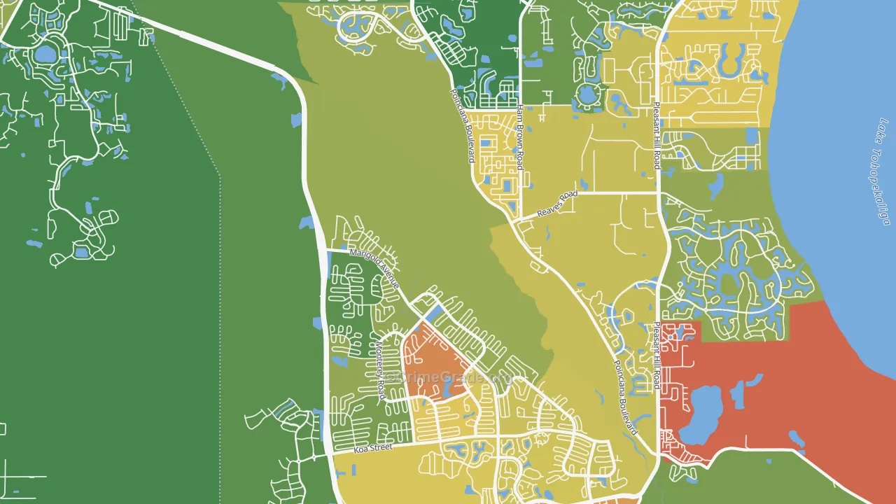 34758, FL Map of Drug-Related Crime Rates
