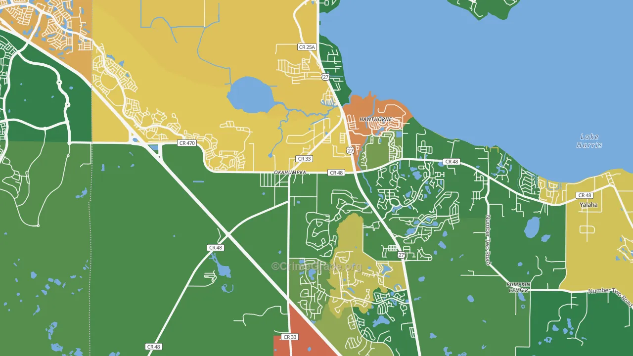 34762, FL Map of Drug-Related Crime Rates