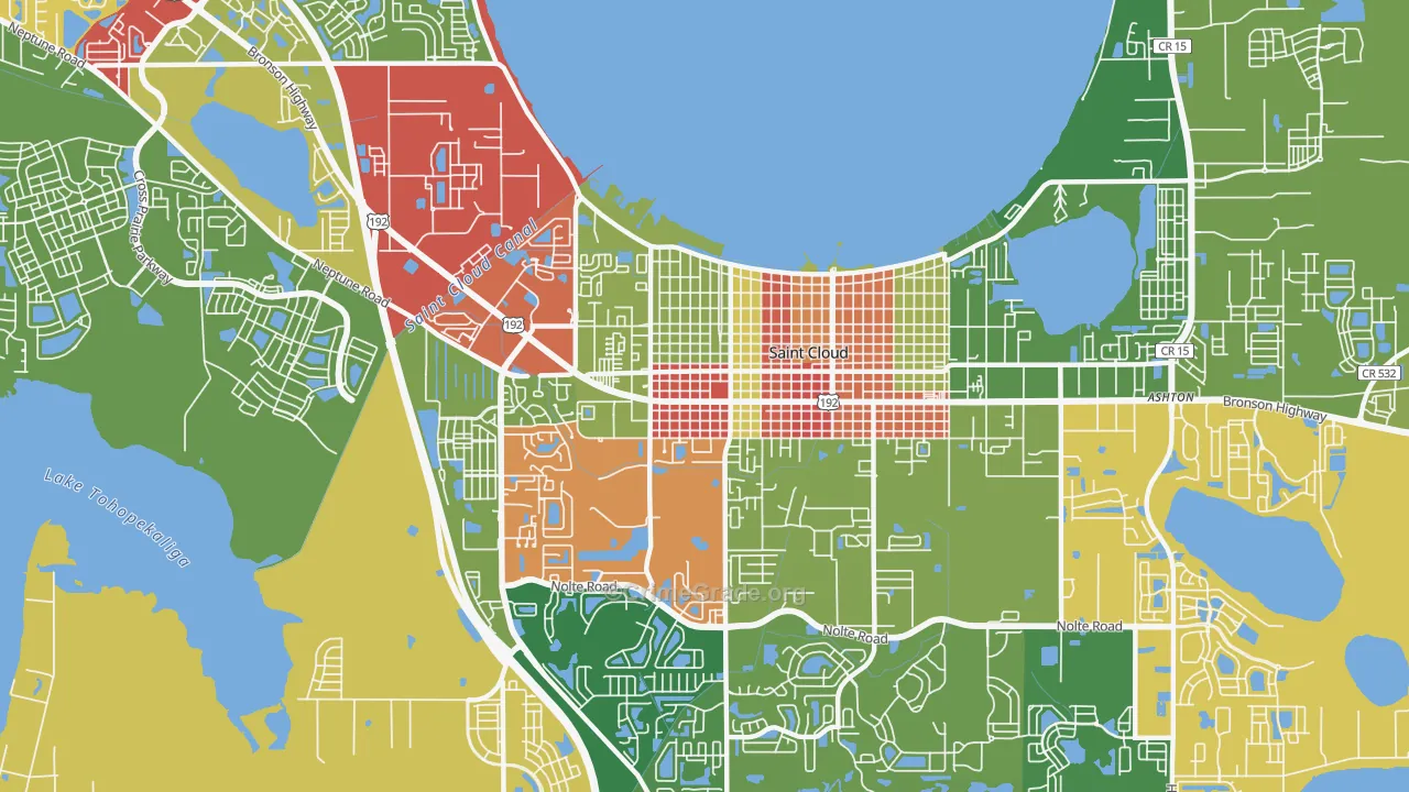 34769, FL Map of Drug-Related Crime Rates